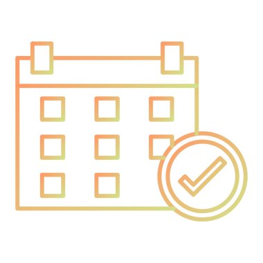 Takvim simgesi vektör illüstrasyonu