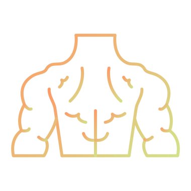 human body icon. outline illustration of man vector and fill line style design.