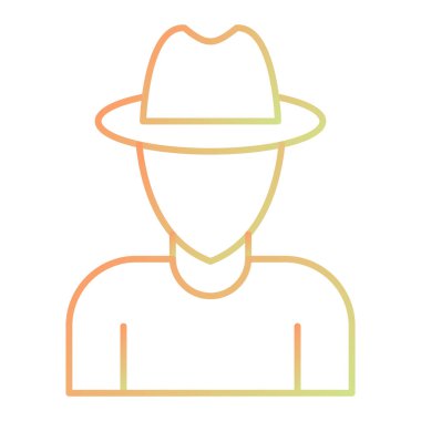 çiftçi ikonu vektör illüstrasyonu