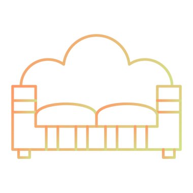 kanepe ikonu vektör illüstrasyonu