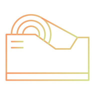 vector illustration of a single cartoon tent icon