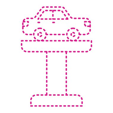 car service icon. outline illustration  