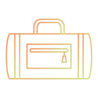 Bavul simgesi. Web için evrak çantası vektör simgelerinin özet çizimi