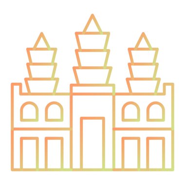 Bir bina simgesinin vektör illüstrasyonu