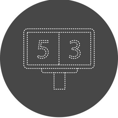 Scoreboard Vector Glyph Icon Design 