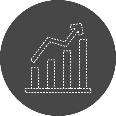 Business Growth illustration, minimal flat icon 