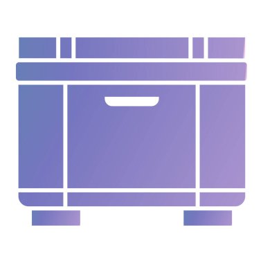 Modern b 'nin vektör illüstrasyonu çekmece simgesinden yoksun