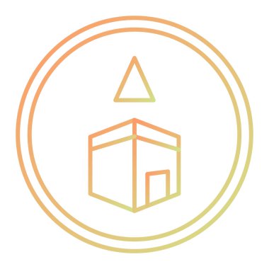 Bir kutu simgesinin vektör illüstrasyonu