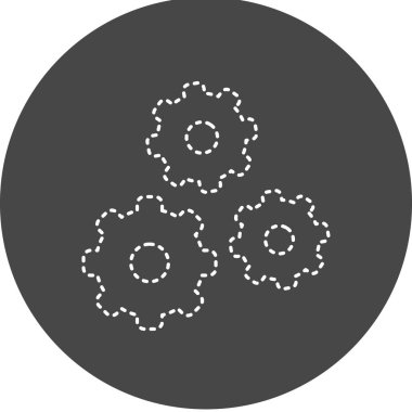 Cog Wheels Vector Glyph Icon Design 