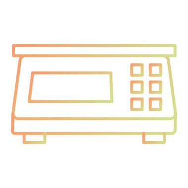 Mikrodalga fırın ikonu. Web için tost makinesi vektör simgelerinin özet çizimi