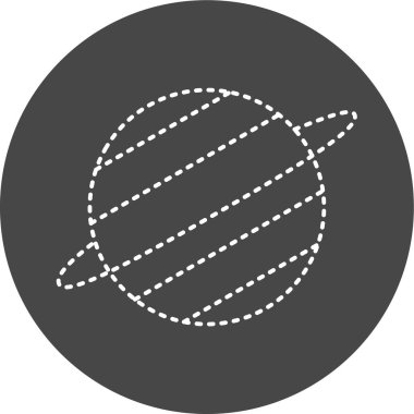 vector illustration of Uranus planet icon