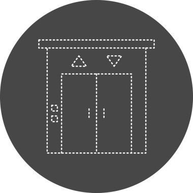 Asansör simgesinin vektör çizimi