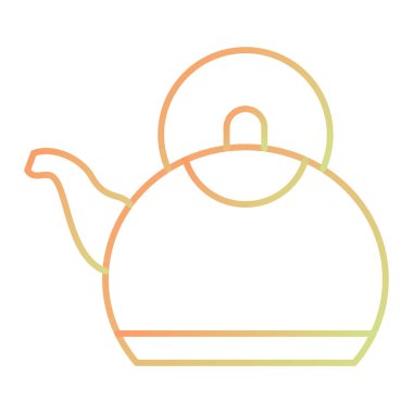 Çaydanlık ikonu. Web için çaydanlık vektör simgelerinin özet çizimi