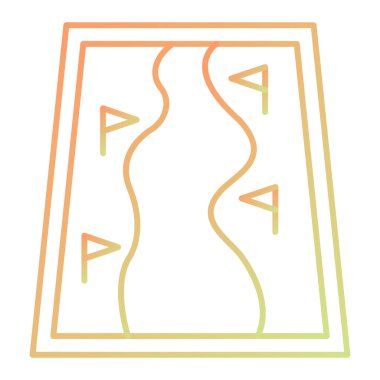 Harita iğne simgesi. Web tasarımı için ana konum rotası çizim sembolü