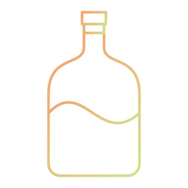 Şişe simgesi. Vektör İllüstrasyonu