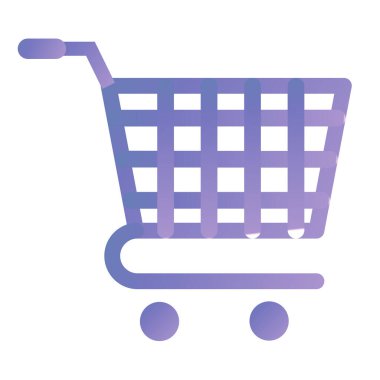 Alışveriş arabası ikonu. Web için basit tramvay vektör simgeleri çizimi