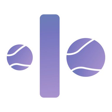 Tenis topu ikonu vektör illüstrasyonu