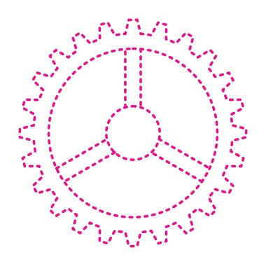 gear wheel icon. outline illustration of cog disc vector icons for web
