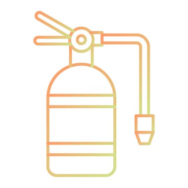 Yangın söndürme ikonu. Web için itfaiyeci kurtarma vektör simgelerinin özet çizimi