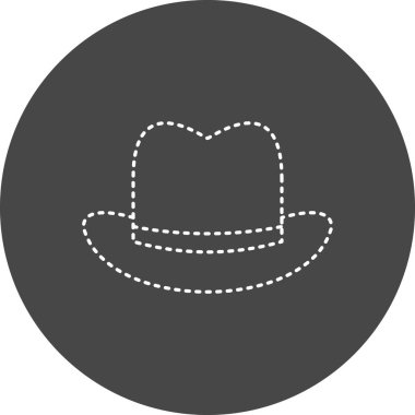 male hat, web icon simple illustration