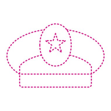 hat icon with star. outline illustration of star vector icons for web