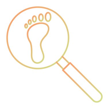 illustration of a magnifying glass with a white background