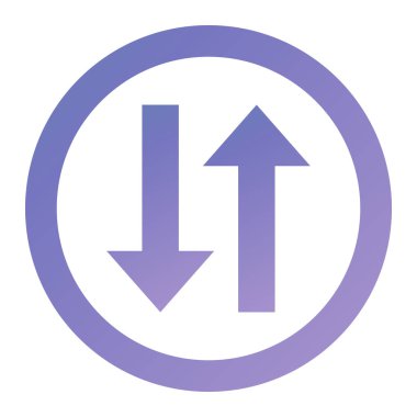 arrow down vector icon. style is flat symbol, pink color, rounded angles, white background