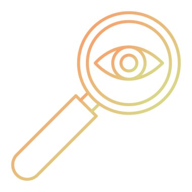 Büyüteç simgesi. Web tasarımı için basit bir arama vektör sembolü çizimi