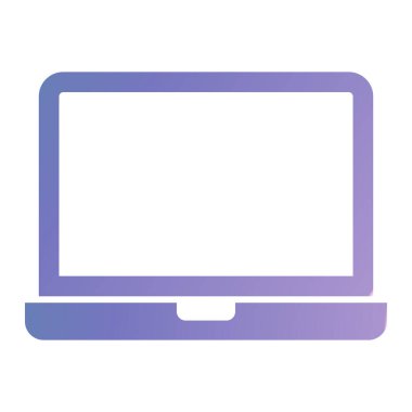 Dizüstü bilgisayar simgesi vektör çizimi