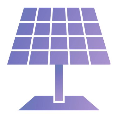 solar panel icon. simple illustration of energy vector symbol for web