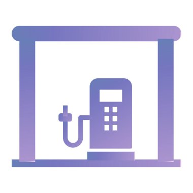gas station vector icon modern simple design