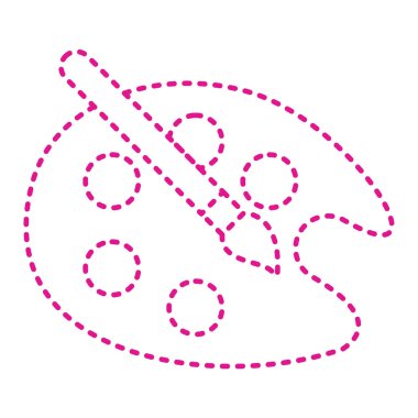 boya fırçası ikonu. vektör illüstrasyonu