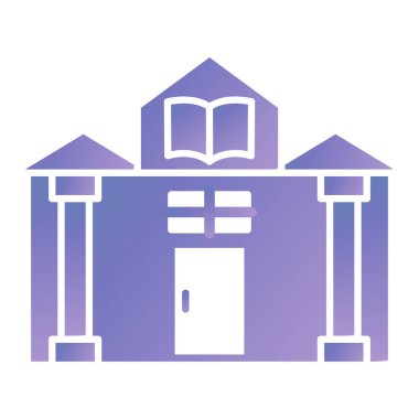 Kütüphane simgesinin vektör illüstrasyonu