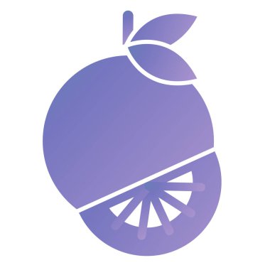 vector illustration of a purple and white icon with a gradient mesh