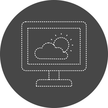 Bulut. Web simgesi basit tasarım