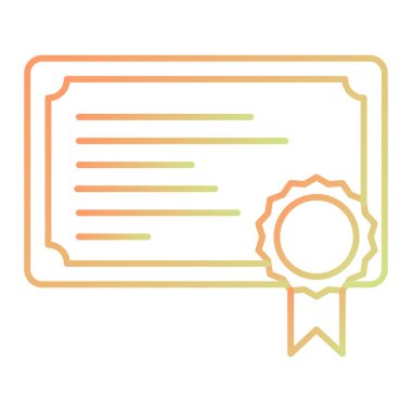certificate of appreciation icon, vector illustration