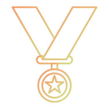 Madalya. Web simgesi basit illüstrasyon