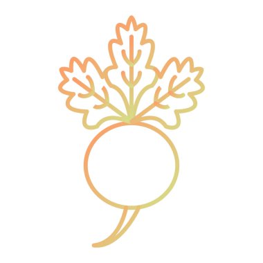 Turp simgesinin vektör illüstrasyonu