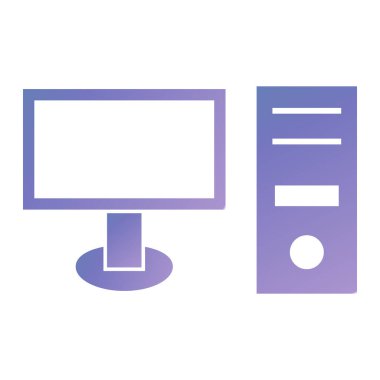 bilgisayar izleme simgesi, vektör illüstrasyonu