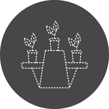 simple web icon,  illustration of few Plants glowing 