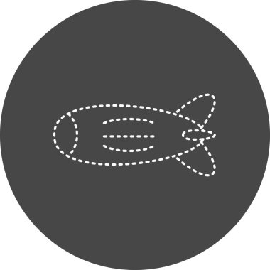 balık simgesi vektör illüstrasyonu