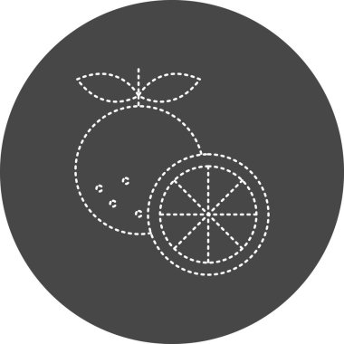 orange icon, simple illustration. flat design style