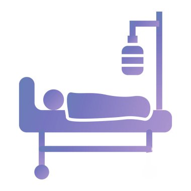 hospital bed icon. flat illustration of sleeping chair vector icons for web