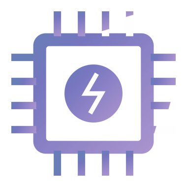 Cpu vektör düz simgesi