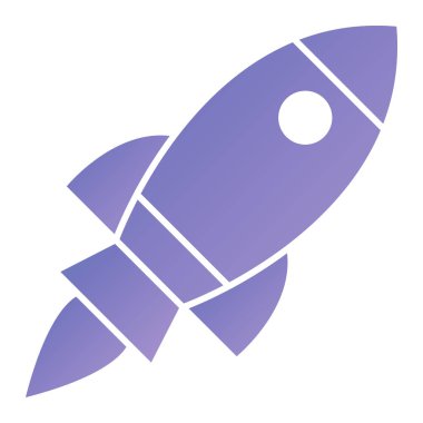 roket ikonu vektör illüstrasyonu