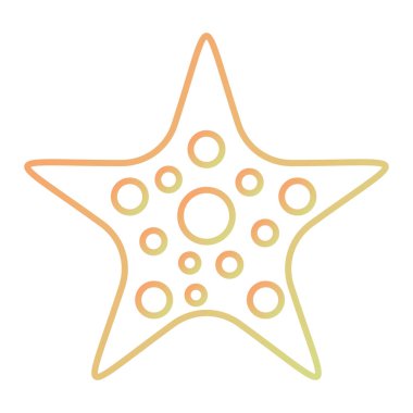 deniz yıldızı ikonu vektör çizimi