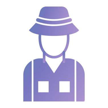 çiftçi ikonu vektör illüstrasyonu