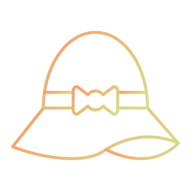 Şapka ikonu. Web için kumaş vektör simgelerinin özet çizimi