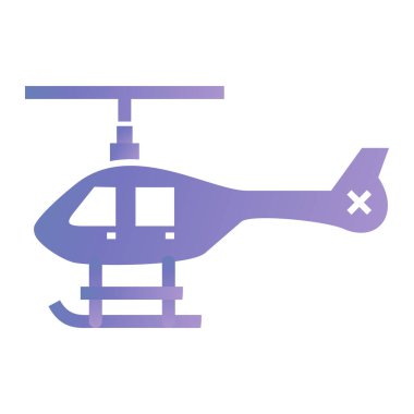 Helikopter simgesi vektör illüstrasyonu