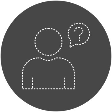 vector illustration of Newbie with a question mark